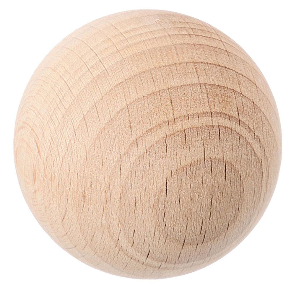 Croquet Set Lawn - Wooden Round Ball Natural Hardwood 7.5cm