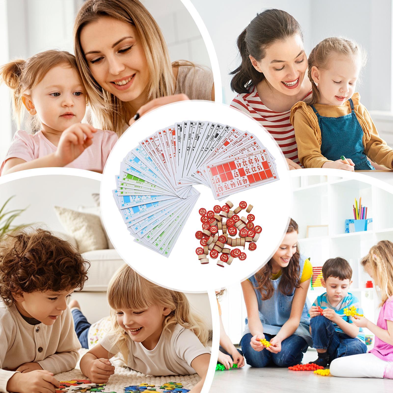 Party Games Group For Adults - Bingo Game Wooden Funny Educational Toys