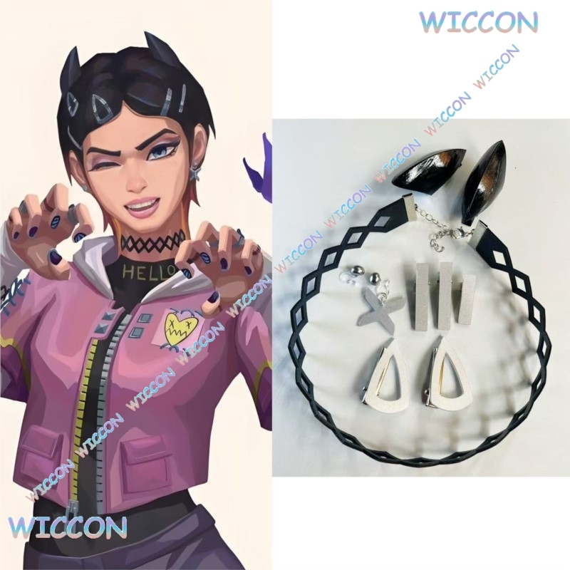 Party Games Groups - Valorant Clove Clip Collar Butterfly Earrings