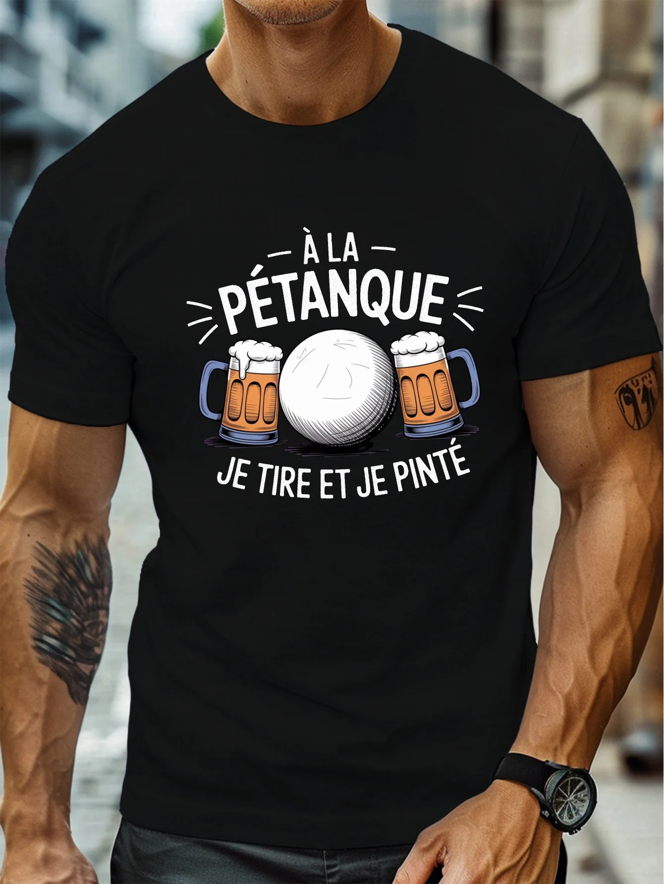 Fashion Men's Pétanque Beer Fu - Party Games Quotes 评论和价格