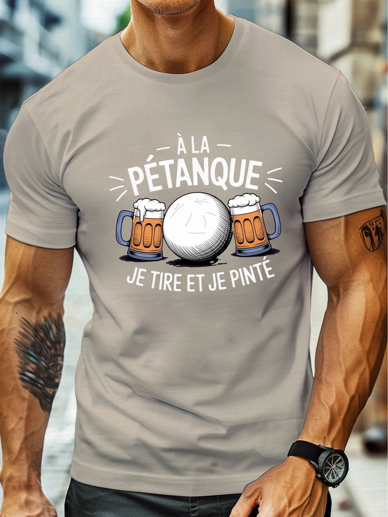 Fashion Men's Pétanque Beer Fu - Party Games Quotes 评论和价格