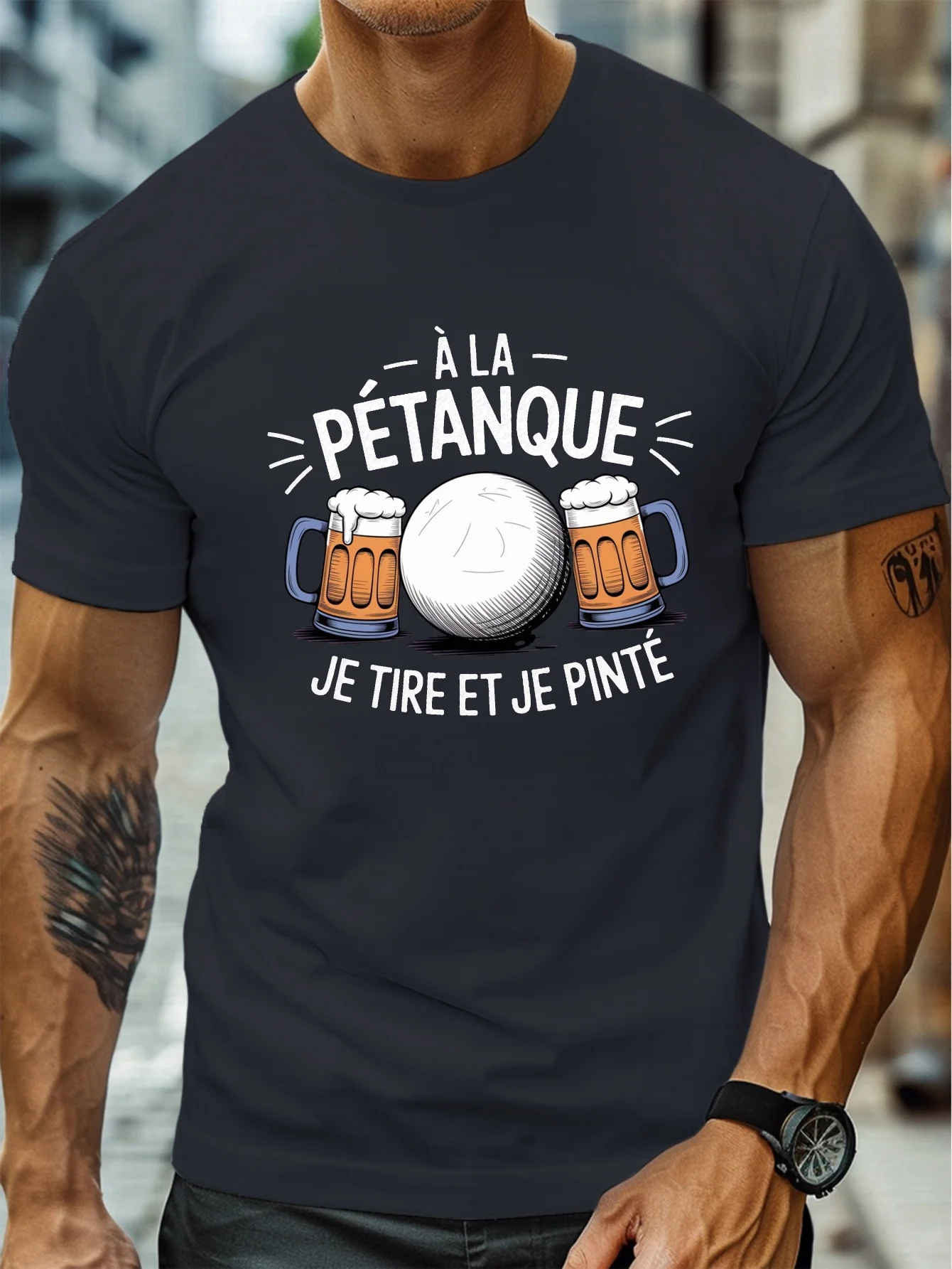 Fashion Men's Pétanque Beer Fu - Party Games Quotes 评论和价格