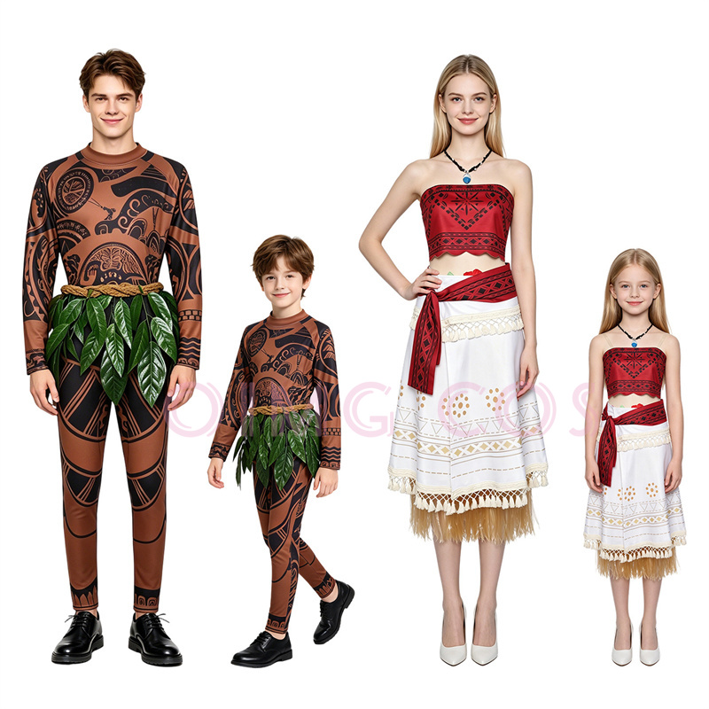 Moanaa Maui‌i Cosplay Costume  - Party Games Groups 评论和价格