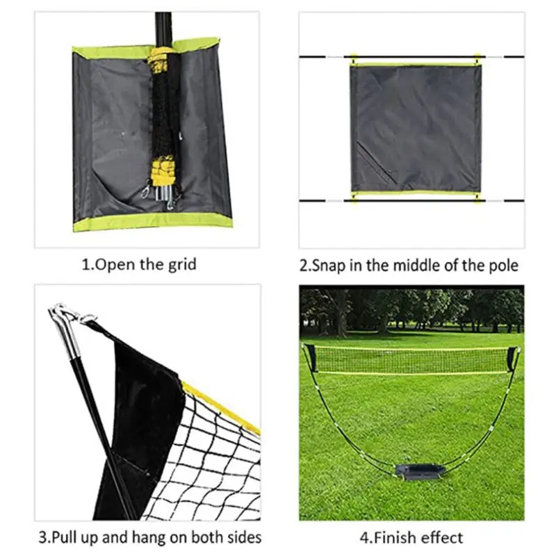 Foldable Badminton Net Set for - Badminton Set Garden 评论和价格