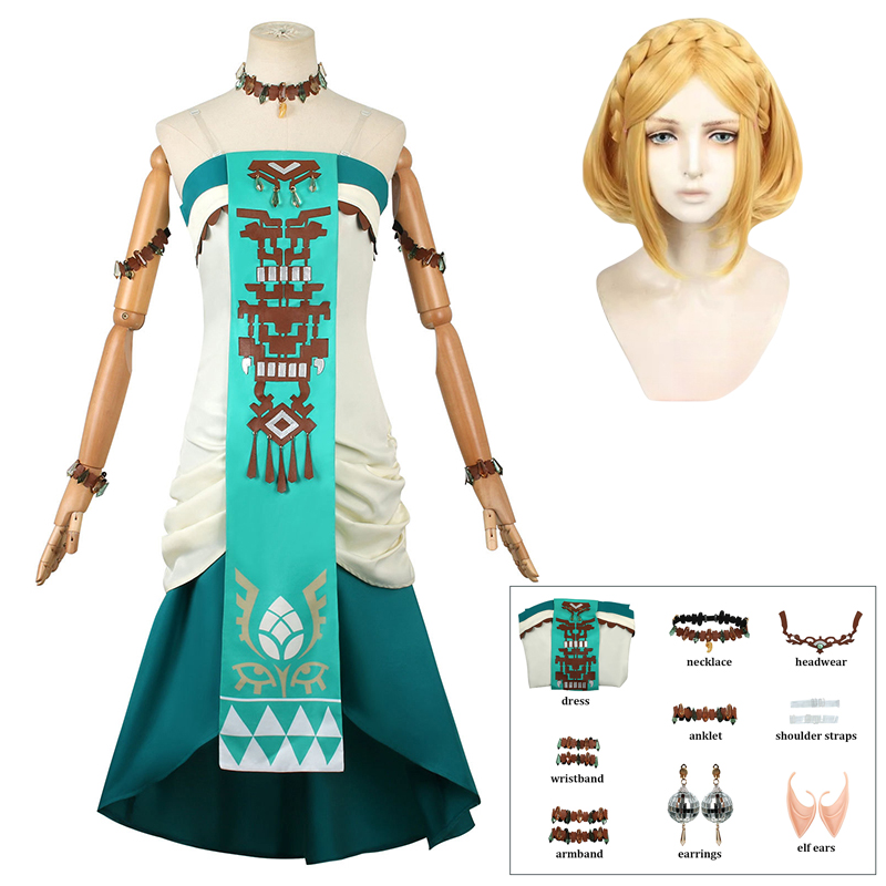 Princess Zelda Coaplay Costume - Zelda Party Games 评论和价格